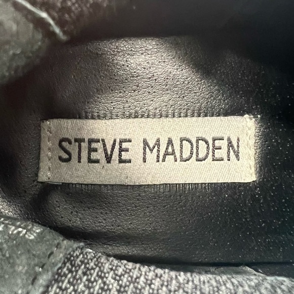 Steve Madden Black Suede Sultan Chelsea Wedge Platform Sneakers Size 5 Women's - Picture 2 of 9